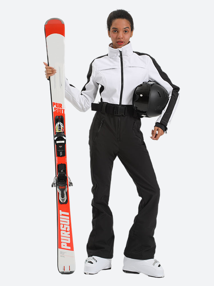 Women's Black Waterproof & Breathable One Piece Ski Suit