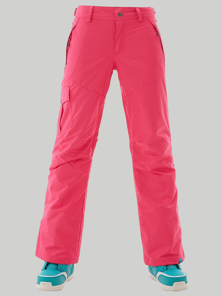 Gsou Snow Women's Thermal Warm High Waterproof Windproof Pink Ski Pant
