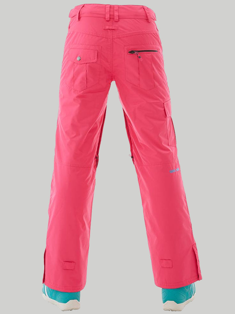 Gsou Snow Damen-Skihose, warm, hoch, wasserdicht, winddicht, Rosa, Schneehose