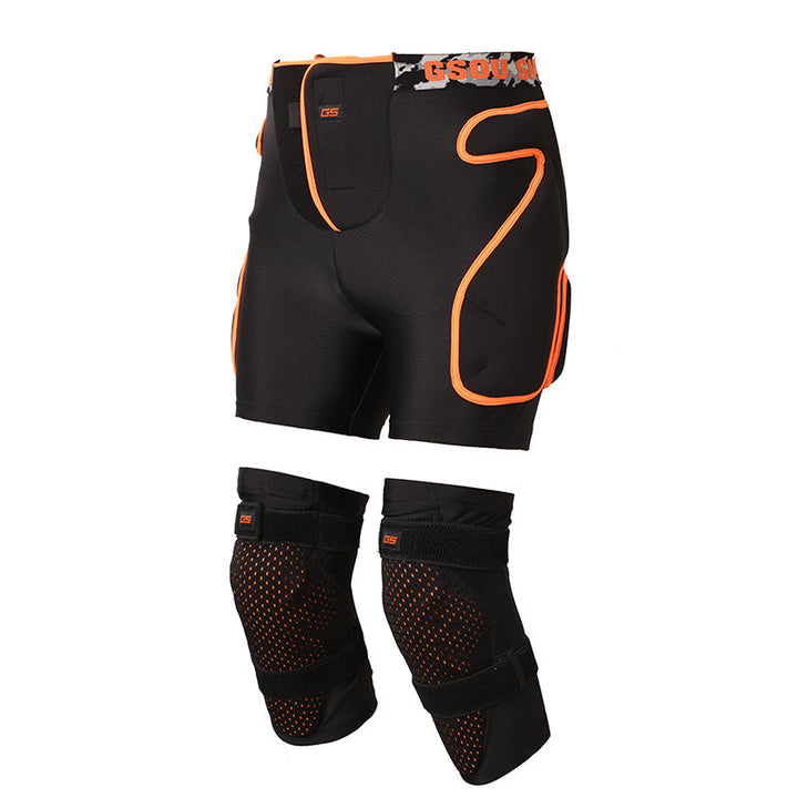 Gsou Snow Short de protection pour snowboard et ski pour adulte avec coussinets en plastique pour hanches et coccyx