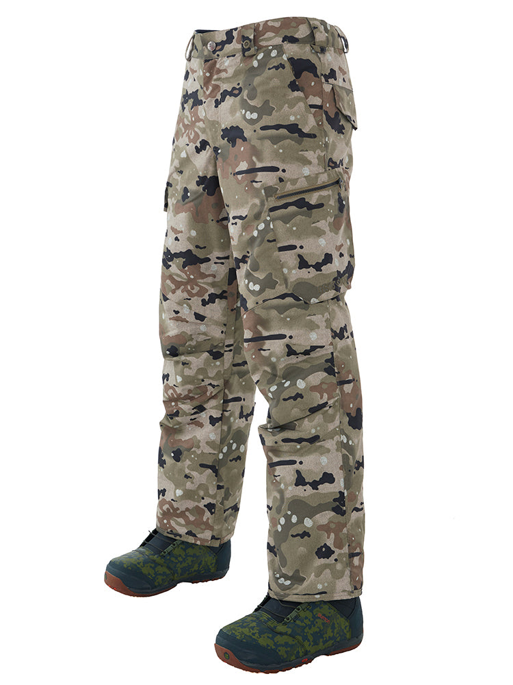 Gsou Snow Herren winddichte wasserdichte Camo Skihose Snowboardhose