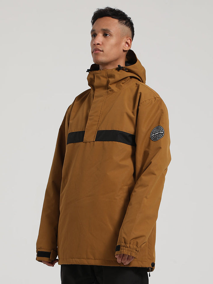 Gsou SnowVeste de ski pull marron homme