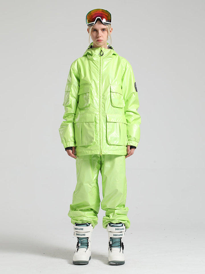 Gsou Snow Women's Green Dazzling Ski Suit