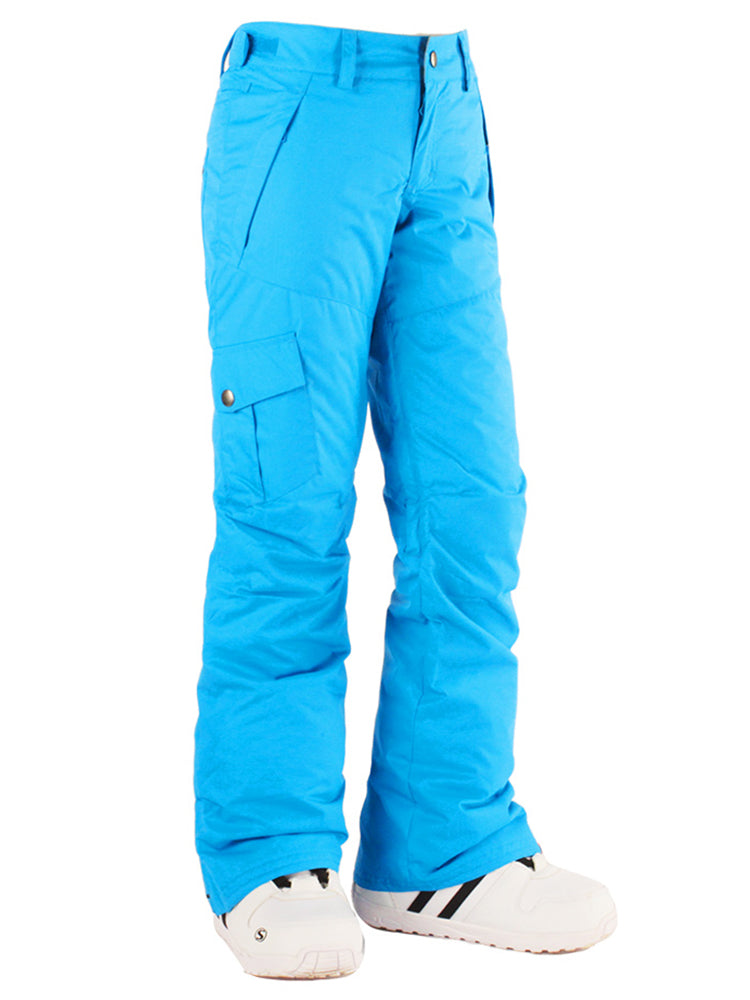 Gsou Snow Women's Thermal Warm High Waterproof Windproof Blue Snowboard & Ski Pants