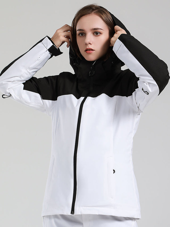 Gsou Snow Veste de ski d'hiver à capuche Back To Mountain Downhill pour femme