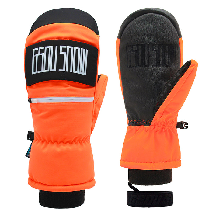 Gsou Snow Adult Unisex Multicolor Fleece Inner Five Finger Gloves