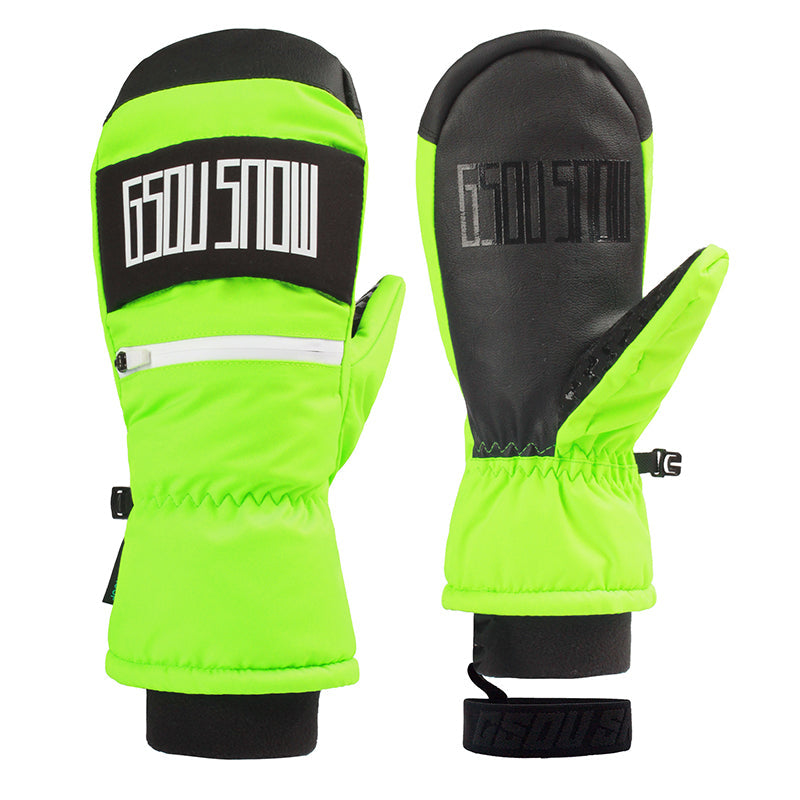 Gsou Snow Adult Unisex Multicolor Fleece Inner Five Finger Gloves