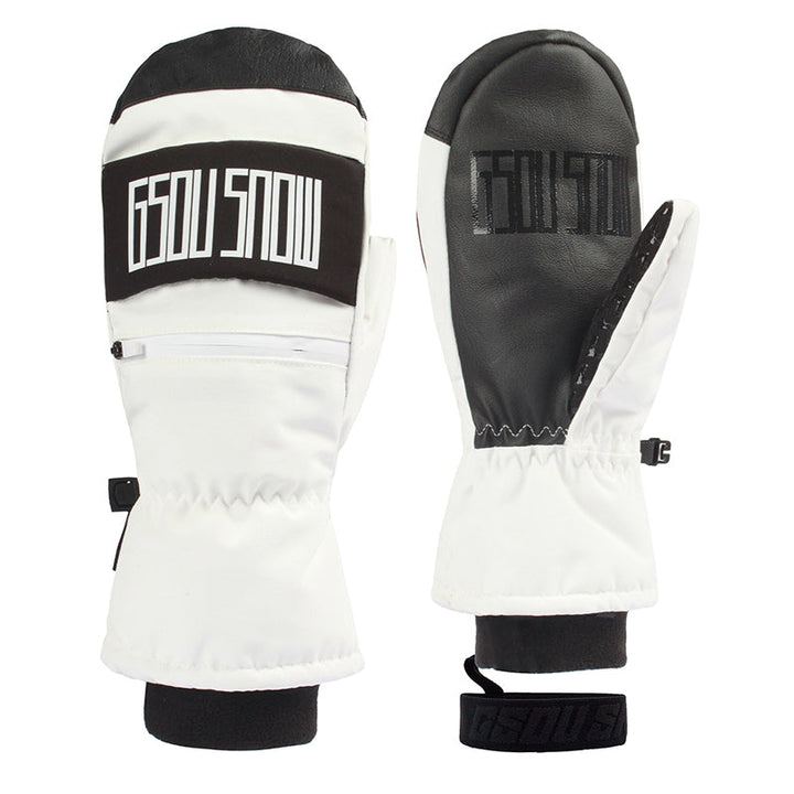 Gsou Snow Adult Unisex Multicolor Fleece Inner Five Finger Gloves