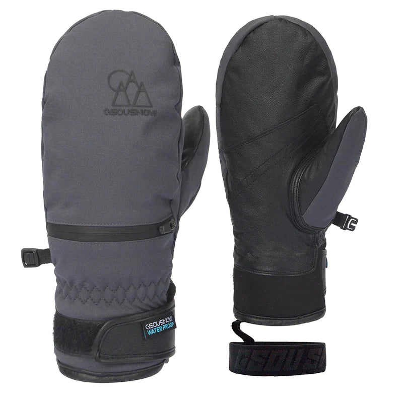 Gsou Snow Erwachsene Unisex Mehrfarbige Fünf-Finger-Skihandschuhe aus Lammfell 