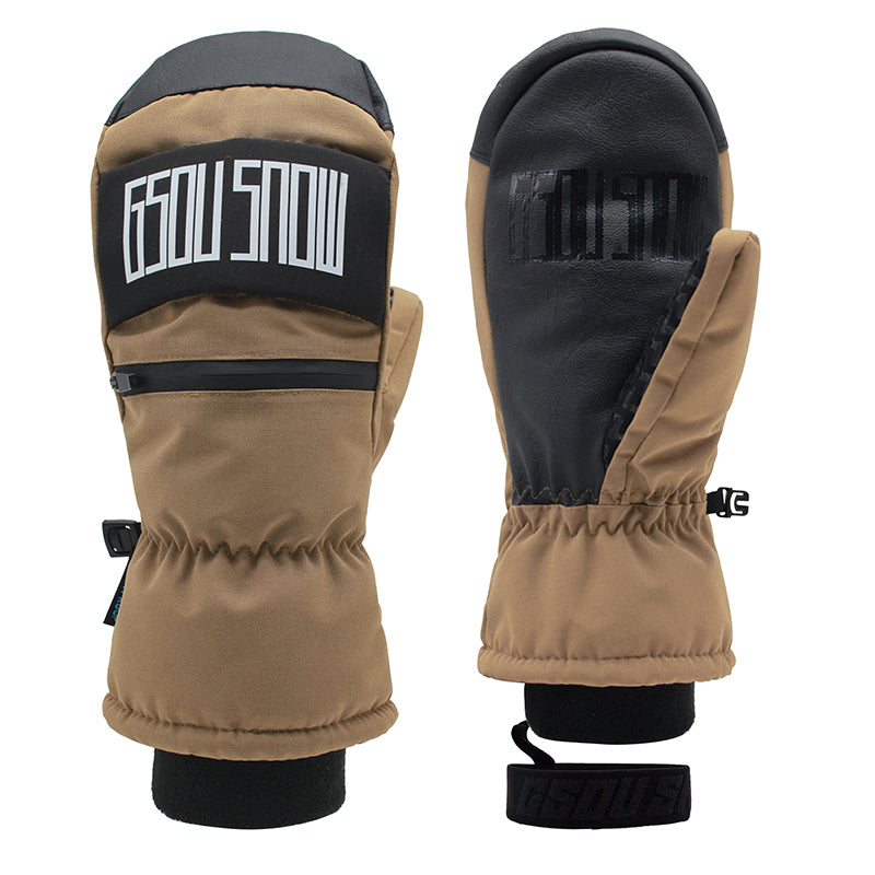 Gsou Snow Adult Unisex Multicolor Fleece Inner Five Finger Gloves